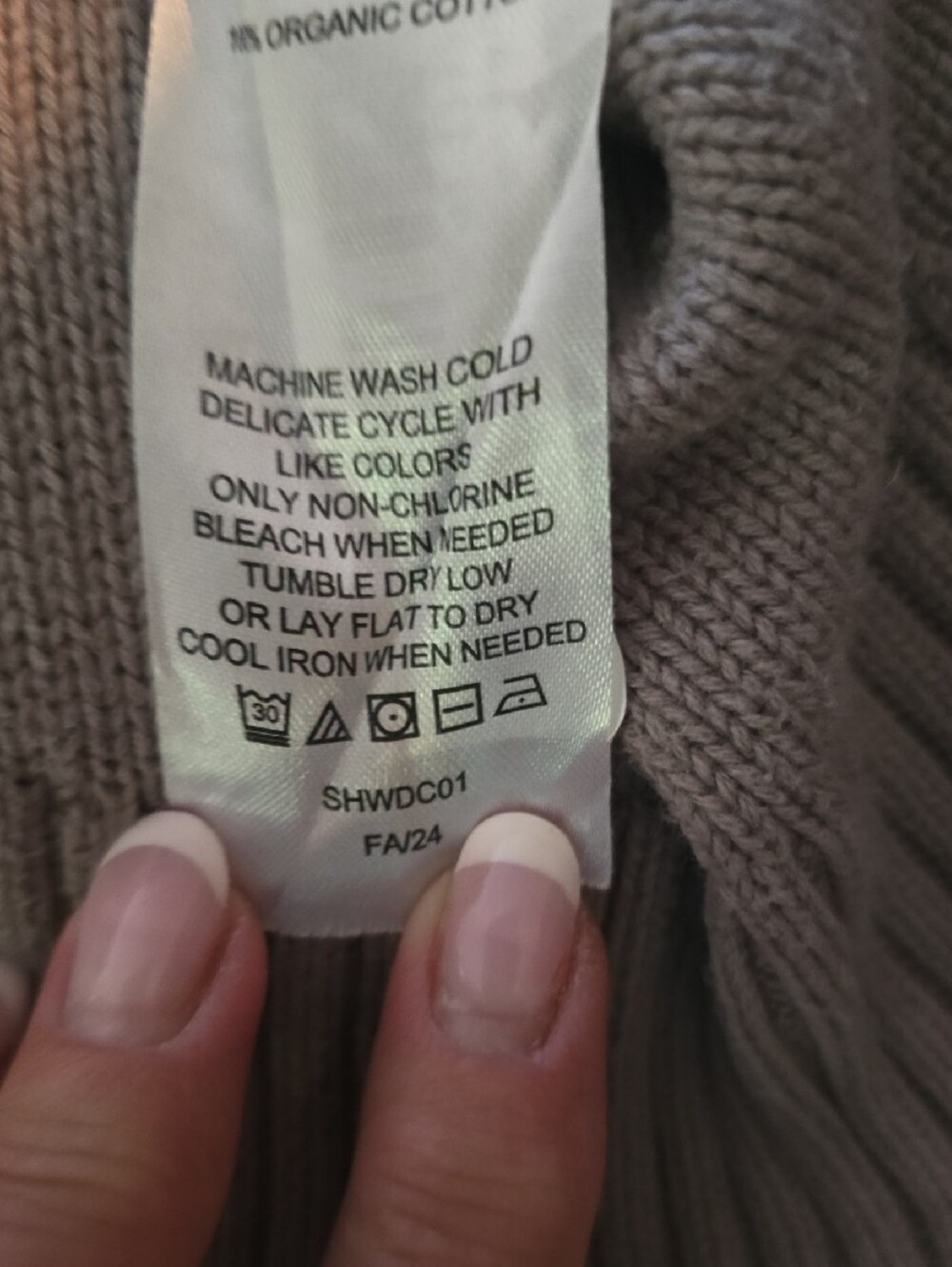 ORGANIC COTTON Quince GREY Button-Front Knit Cardigan - Picture 5 of 6